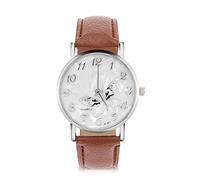 Sonew Montre Papillon Élégante Femmes, Mode Femmes Montre Bracelet Quartz Montre Femme Analogique Ronde Montres PU Cuir Bracelet Mode Simple Papillon Conception Montre-Bracelet