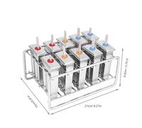 Sonew Moule Pop de Crème Glacée en Acier Inoxydable Innovant avec capacité de 10 Pièces et Base du Support de Popsicle - Matériau de qualité Alimentaire sans BPA Durable BPA Comprend 100 Pc Bâtons