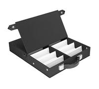 Sonew Organisateur de Bijoux et de Lunettes, 12 Compartiments Professionnels, Portable, Lunettes de Soleil Étui de Rangement, Noir