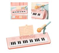 Sonew Orgue électronique 37 Touches avec Microphone pour Enfants, Kit de Piano électrique, Clavier Musical, Jouet éducatif avec Batterie Intégrée (Pink)