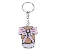 Sonew Ouvre-bouteille Porte-clés en Forme D'arc, Porte-clés Ouvre-boîte Portable Respectueux des Ongles avec Breloque de Sac pour Canettes de Soda (-bouteille de de thé au lait)