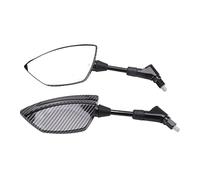 Sonew Paire de Rétroviseurs de Moto, Rotation à 360 Degrés, Verre Convexe Universel pour Scooters et Vtt avec Base de 8mm (BLACK)