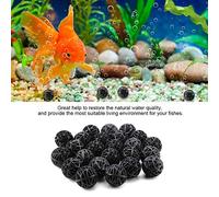 Sonew Paquet de 50 Matériaux Filtrants à Billes Biochimiques Légers, Filtre Bioporeux avec Coton pour Aquariums et étangs, 56 Mm, adapté à l'eau Douce et à l'eau de Mer (56 mm