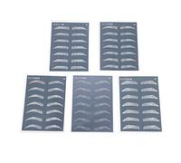 Sonew Peau de Pratique de Tatouage en Silicone 5 Pièces, Fausse Peau Noire pour Salon de Tatouage, Peau de Tatouage de Sourcil pour la Pratique du Tatouage de Sourcil