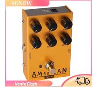 Sonew Pédale d'entraînement d'effets de guitare électrique Effets de guitare électrique, effecteur de pédale musique AN 34 Or