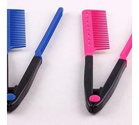 Sonew Peigne à Cheveux en Forme de V, Peigne à Lisser pour Couper et Coiffer les Cheveux, avec Conception Antistatique, fabriqué en Matériau ABS (rouge)