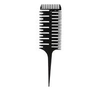 Sonew Peigne de Teinture de Cheveux, Peigne de Section à 3 Voies, Outil de Tissage Professionnel, Utilisation en Salon (BLACK)