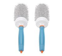 Sonew Peigne en Rouleau en Céramique 2 Pièces, Brosse à Cheveux en Tube D'aluminium Résistant à la Chaleur avec Dents en Nylon, pour Salon Professionnel et Usage Domestique (53#)