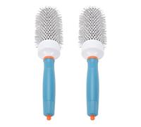 Sonew Peigne en Rouleau en Céramique 2 Pièces, Brosse à Cheveux en Tube D'aluminium Résistant à la Chaleur avec Dents en Nylon, pour Salon Professionnel et Usage Domestique (45#)