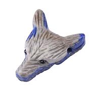 Sonew Pendentif Lazuli Tête de Loup Unique - Parure en Pierre pour Colliers et Bracelets, Cadeau