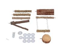 Sonew Perchoir à Oiseaux en Bois, Poivre Naturel, Branches Debout Grimpantes, Plate-Forme pour Perruches, Perruches, Petits Oiseaux, Accessoires de Cage, Ensemble de 6 Pièces