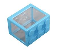 Sonew Petit Poisson Betta - Aquarium Miniature en Acrylique Transparent Antidéflagrant pour Reptiles et Crevettes (Blue)