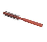 Sonew Petite Brosse à Cheveux Ronde en Bois, Poignée Ergonomique, Rouleau, Brosse à Cheveux Fins et Courts, Mini Ronde, Idéale pour la Coiffure (BROWN)