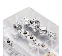 Sonew Pièces de Montre en Acier Inoxydable, 50 Pièces, Or Argent, Kit de Réparation de Couronnes de Montre, Installation Facile, Rangement