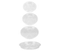Sonew Plate de Soucoupe de Plantes en Plastique en Plastique en avec des Plateaux d'égouttement de Pot à Fleurs Transparentes de 6 Pouces, 8 Pouces, 12 pour Une Utilisation Extérieure Intérieure -