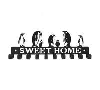 Sonew Porte-clés Mural à Crochets - Porte-clés à 10 Crochets en Fer pour Entrée avec Finition Mate et Design « Sweet Home » pour d'Entrée, Couloir, Cuisine