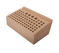 Sonew Porte-outils d'artisanat du Cuir avec 76 Trous, Support de Poinçon en Bois de Hêtre pour Différentes Tailles et Kits d'artisanat