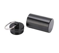Sonew Porte-pilule Portable en Aluminium Portable Aluminium Porte-pilule avec Plongeur à Vis Imperméable pour Camping en Plein Air et Randonnée - Noir (BLACK)