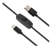 Sonew pour câble de charge Raspberry Pi 4B 3PCS 5V3A Type-C vers USB Adaptateur secteur Cordon d'alimentation avec interrupteur