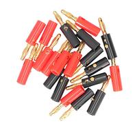 Sonew Prise de Câble de Haut-parleur Banane, 20 Pièces, 4mm, plaqué or, Type à Vis Ouvert Universel pour Systèmes de Voiture et de Maison