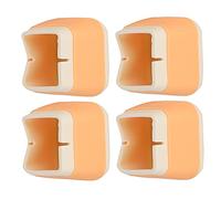 Sonew Protecteurs de Meubles en Silicone, 4 Pièces, Couvre-Pieds de Table de Chaise Antidérapants pour Tables Basses et Chaises, 3.3x3.9x3.9cm (Orange (Le Lien de Commande est pour Le carré)