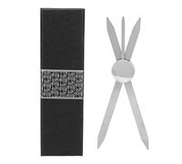 Sonew Règle de Sourcil de Boussole Réglable, Outil de Mesure de Maquillage de Positionnement de Sourcil D'acier Inoxydable (argent)