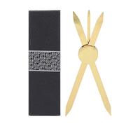 Sonew Règle de Sourcil de Boussole Réglable, Outil de Mesure de Maquillage de Positionnement de Sourcil D'acier Inoxydable (or)