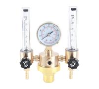 Sonew Régulateur d'argon à Double Tube, Débitmètre, Réducteur de Pression de Gaz pour le Soudage, Filetage Mâle G5/8 (WX-562-5/8 dents externes)