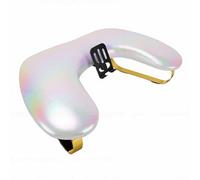 Sonew Repose-main de Manucure Nail Tech, Repose-bras, Support de Téléphone Réglable avec Base Ergonomique en Cuir PU Antidérapant pour les Services de Manucure en Salon (Blanc irisé)