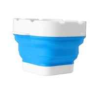 Sonew Rondelle de Pinceau Pliable en Silicone avec Planche à Récurer - Idéal pour les Débutants et les Voyages, Fond épais (BLUE)