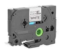 Sonew Ruban d'étiquettes laminé Blanc Polyvalent de 12 Mm pour Solution d'impression Compatible PTouch et Transparente