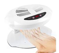 Sonew Sèche Ongle Ventilation avec lumière LED, Capteur de air chaud et froid outil de manucure pour ventilateur de séchage vernis à ongles pour Salon et Maison(EU-White)