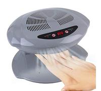 Sonew Sèche-ongles, Capteur de air chaud et froid outil de manucure pour ventilateur de séchage vernis à ongles pour Salon et Maison(EU-Silver)