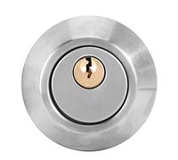 Sonew Serrure de porte de sécurité, serrures de porte antivol en acier inoxydable à un cylindre pour portes, usage à la maison et au bureau(argent)