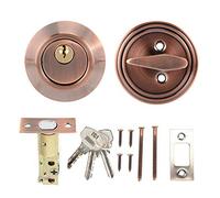 Sonew Serrure de Porte de sécurité, serrures de Porte antivol en Acier Inoxydable à Un Cylindre pour Portes, Usage à la Maison et au Bureau(Bronze)