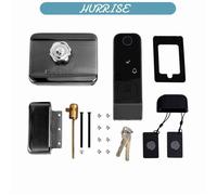 Sonew serrure intelligente Serrure de porte d'entrée sans clé, mot de passe à empreintes digitales e bricolage portail Noir