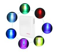 Sonew Sonnette à Bouton sans Fil, Types de Musique réglables avec Couleurs de Lampe Flash, Sonnette de Porte pour Patient âgé sourd appelant