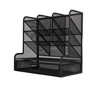 Sonew Stylo en Maille élégant avec 9 Compartiments et Tiroir pour Bureau - Structure Verticale Idéale pour le Bureau et les Fournitures Artistiques