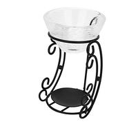 Sonew Support De Brûleur À Huile Essentielle en Fer, avec Bol en Verre Bougie Romantique Brûlant Arôme Porte-Lumière de Parfum Maison/Bureau/Hôtel/Décor (80 ML)