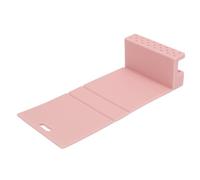 Sonew Support de Foret à Ongles en Silicone, étui de Rangement Polyvalent Pliable avec Base D'affichage pour le Stockage des Embouts de Technologie des Ongles et les Outils de Salon (PINK)