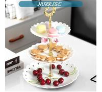 Sonew Support de plateau de fruits Plateau à fruits décoratif à 3 niveaux, support à gâteaux en plastique culinaires sucette