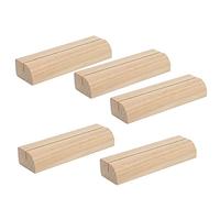 Sonew Support de Porte-cartes de Visite en Bois, 5 Pièces, Pince à Notes pour Affichage de Photos, pour Bureau ou événement (Lumière)