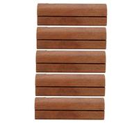 Sonew Support de Porte-cartes de Visite en Bois, 5 Pièces, Pince à Notes pour Affichage de Photos, pour Bureau ou événement (Sombre)