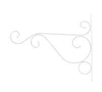 Sonew Support Mural élégant de Cintre de Plante de Fer pour l'affichage Floral d'intérieur et Extérieur 30 * 21 Cm () (WHITE)