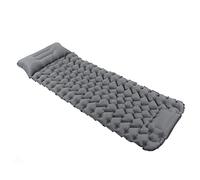 Sonew Tapis de Couchage de Camping Gris, Design Ergonomique, Presse à Pied, Gonflage, Tapis en Nylon pour Voyage en Plein Air