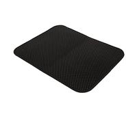 Sonew Tapis de Litière pour Chat avec Fond Antidérapant - Tapis de Piégeage EVA Double Couche pour Chatons, 30 X 30 Cm, Gris (Black)
