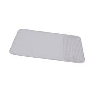 Sonew Tapis de Machine à café de Service, Coussin de Protection de Comptoir Antidérapant en Silicone avec Relief pour Cuisine, Machine à café, Mixeur, 23,62 X 15,75 Pouces (GRAY)