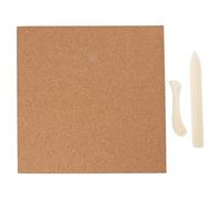 Sonew Tapis de Travail pour Vitrail 30,5 X 30,5 Cm, Planche à Découper en Liège Chauffant avec 2 Grattoirs pour Soudure, Dorure et Projets d'artisanat - Kit de 4 Planches de Travail pour Vitrail