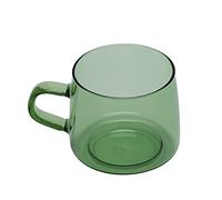 Sonew Tasse à café élégante en Verre Borosilicate de 350 Ml avec Poignée pour la Maison et le café, Résistance aux Hautes Températures, pour les Amateurs de (GREEN)