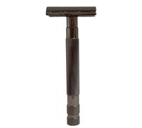Sonew Tondeuse à Barbe Manuelle Vintage, Tondeuse de Précision Traditionnelle pour le Toilettage du Corps du Visage avec 10 Lames, Outil de Rasage Compact pour la Maison et le Voyage (gris foncé)